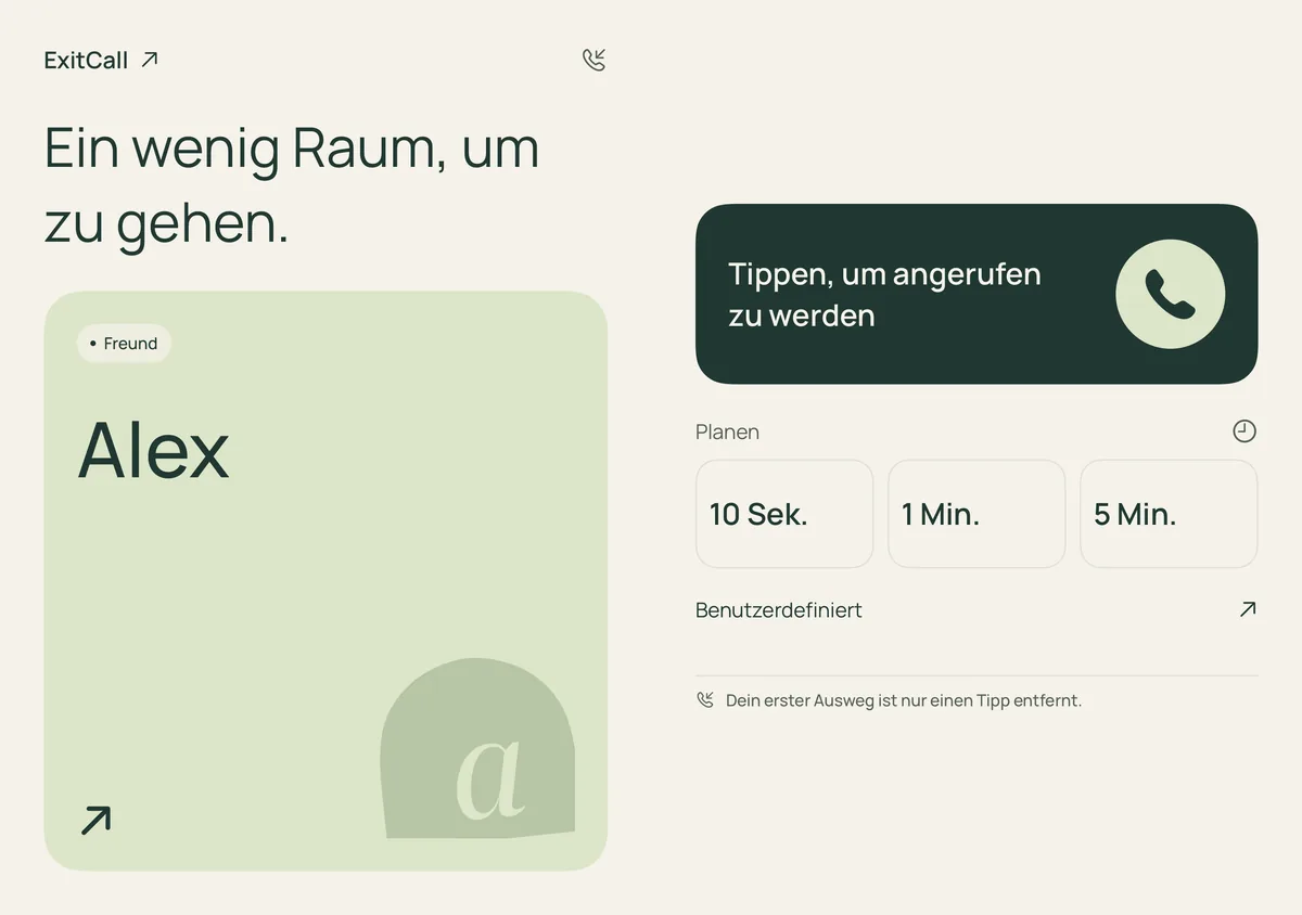 Aufgeklappt · Layoutvorschau