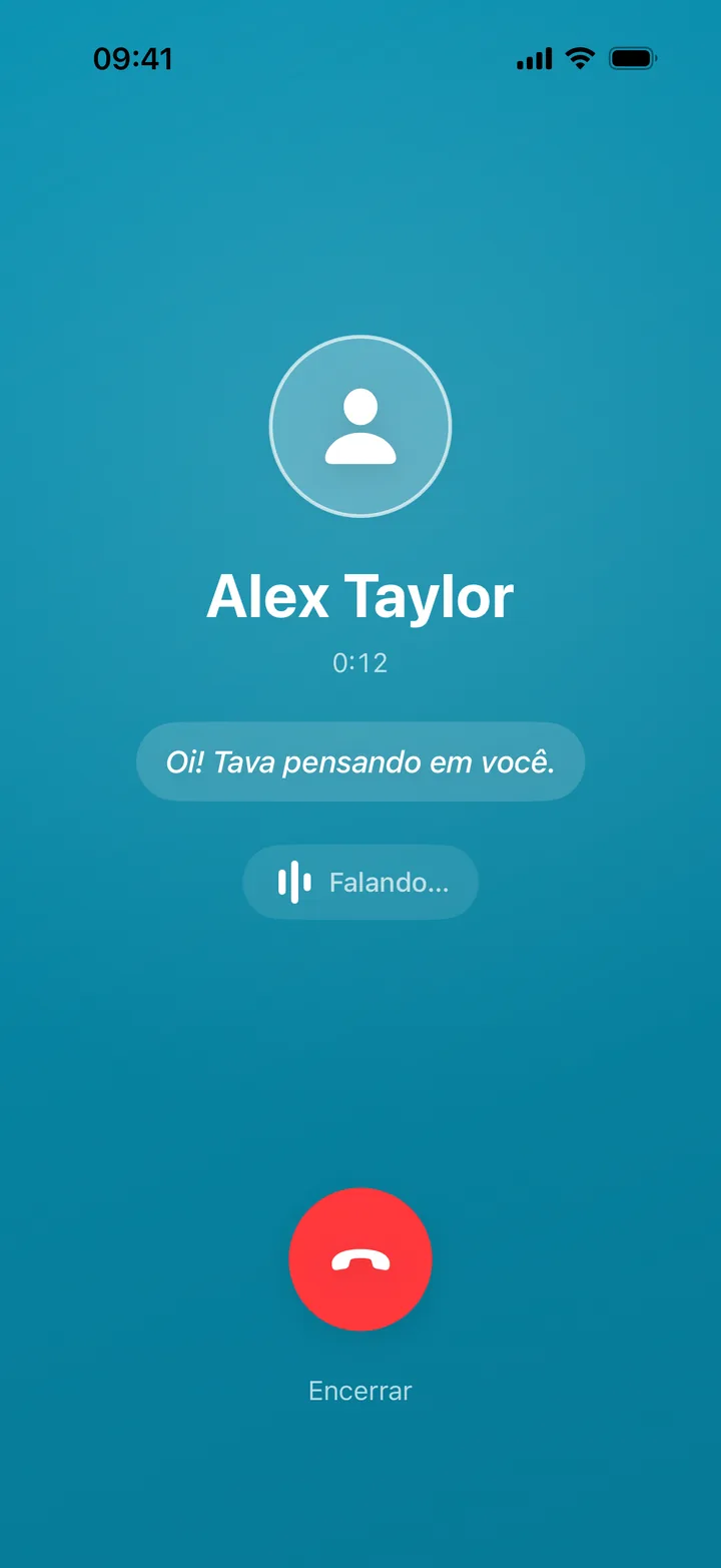 Conversas com voz IA